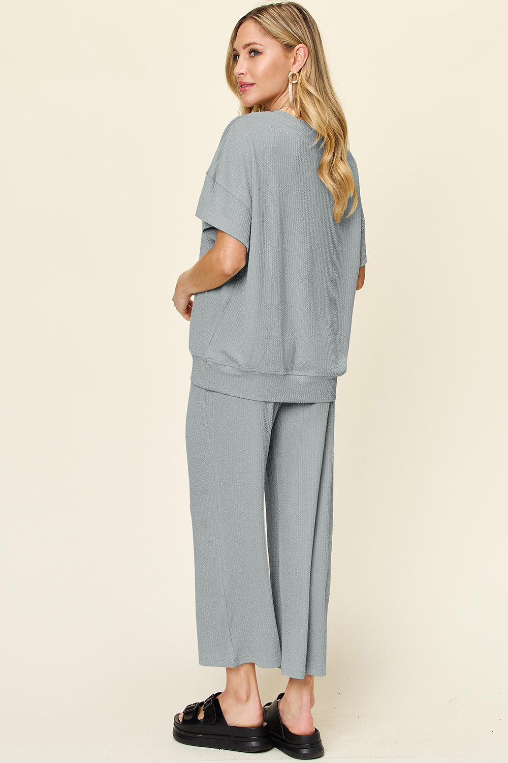 NYLD Short Sleeve T-Shirt and Wide Leg Pants - NEWYORKLISTED