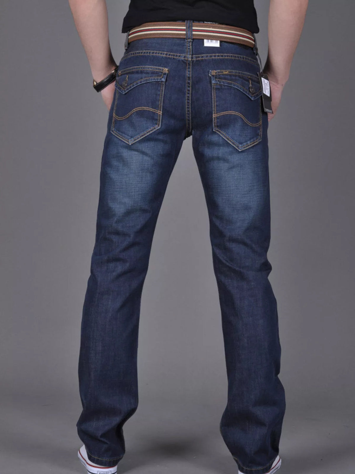 NEWYORKLISTED ATLAS MEN'S COLLECTION – Men's slim-fit washed cotton denim jeans, product image 4