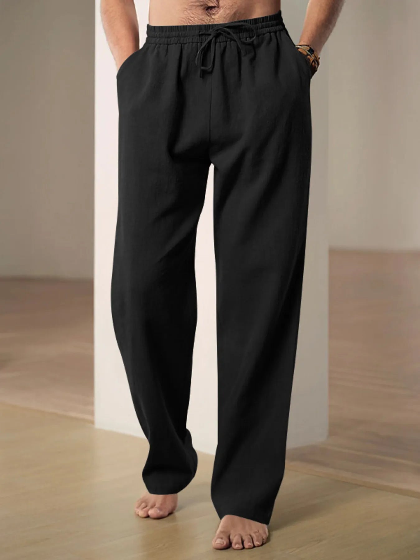 NEWYORKLISTED ATLAS MEN's COLLECTION Men's Plus Size Drawstring Loose Fit Pants