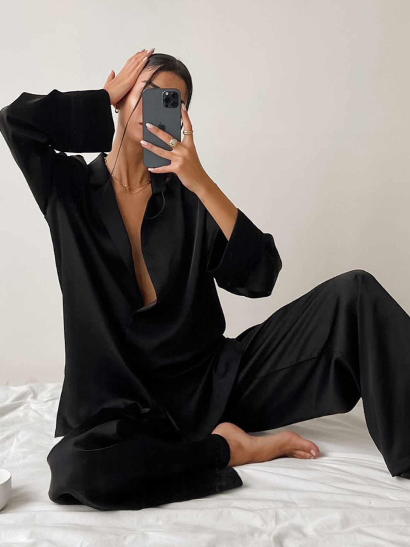 NEWYORKLISTED Intimate Apparel Collection: black loungewear set 