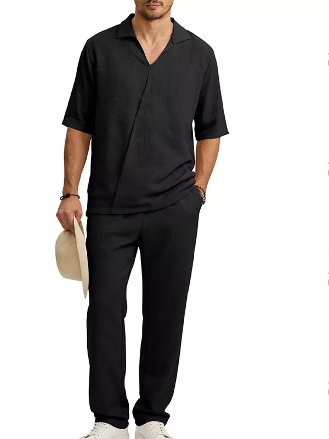 NEWYORKLISTED ATLAS MEN'S COLLECTION – Men's half-sleeve top and pants two-piece set, product image 5