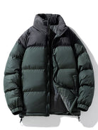 NEWYORKLISTED ATLAS MEN’S COLLECTION: Green puffer jacket on a white background