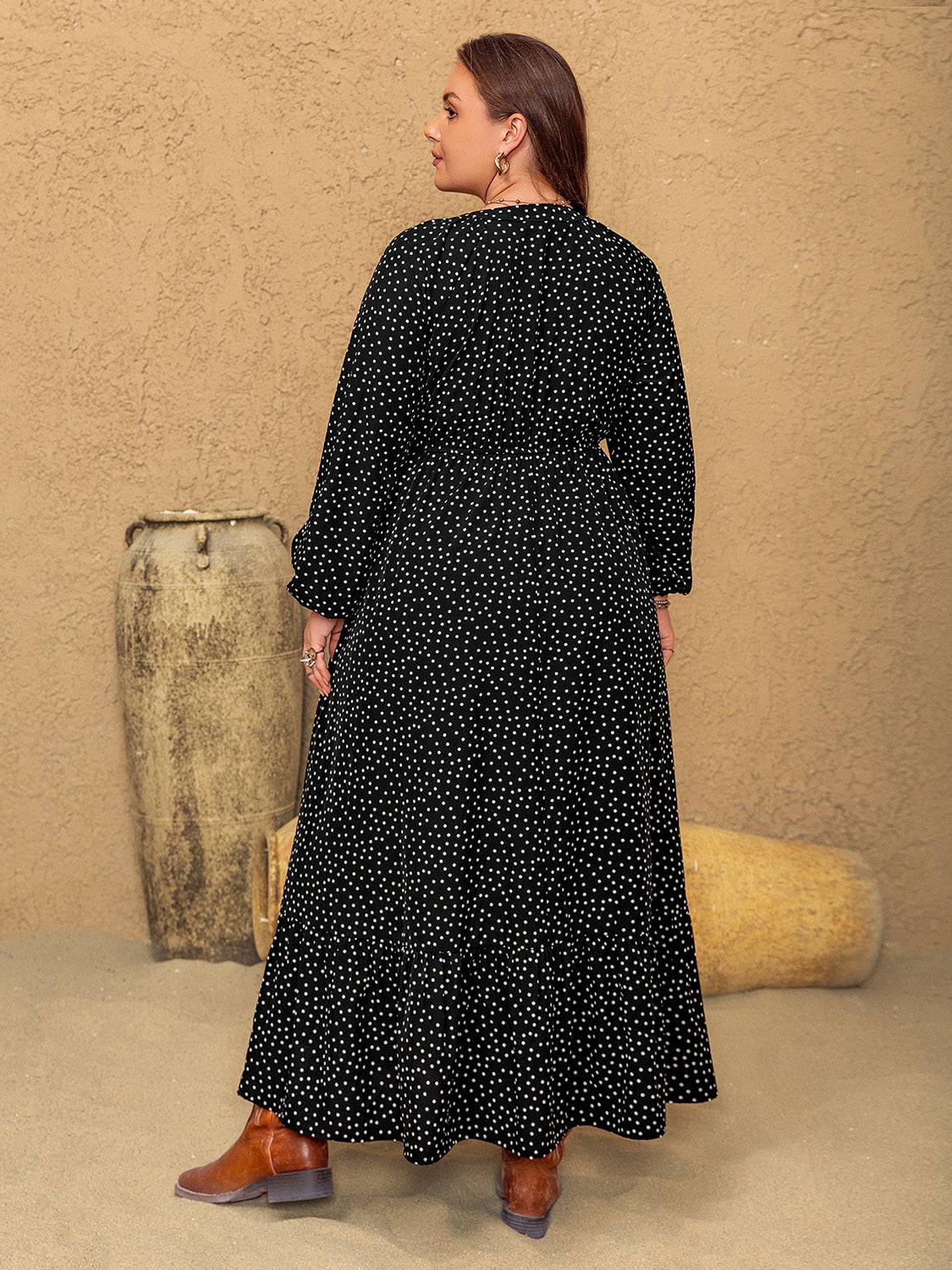 NEWYORKLISTED STYLE COLLECTION: Plus Size Embroidered Long Sleeve Dress - NEWYORKLISTED
