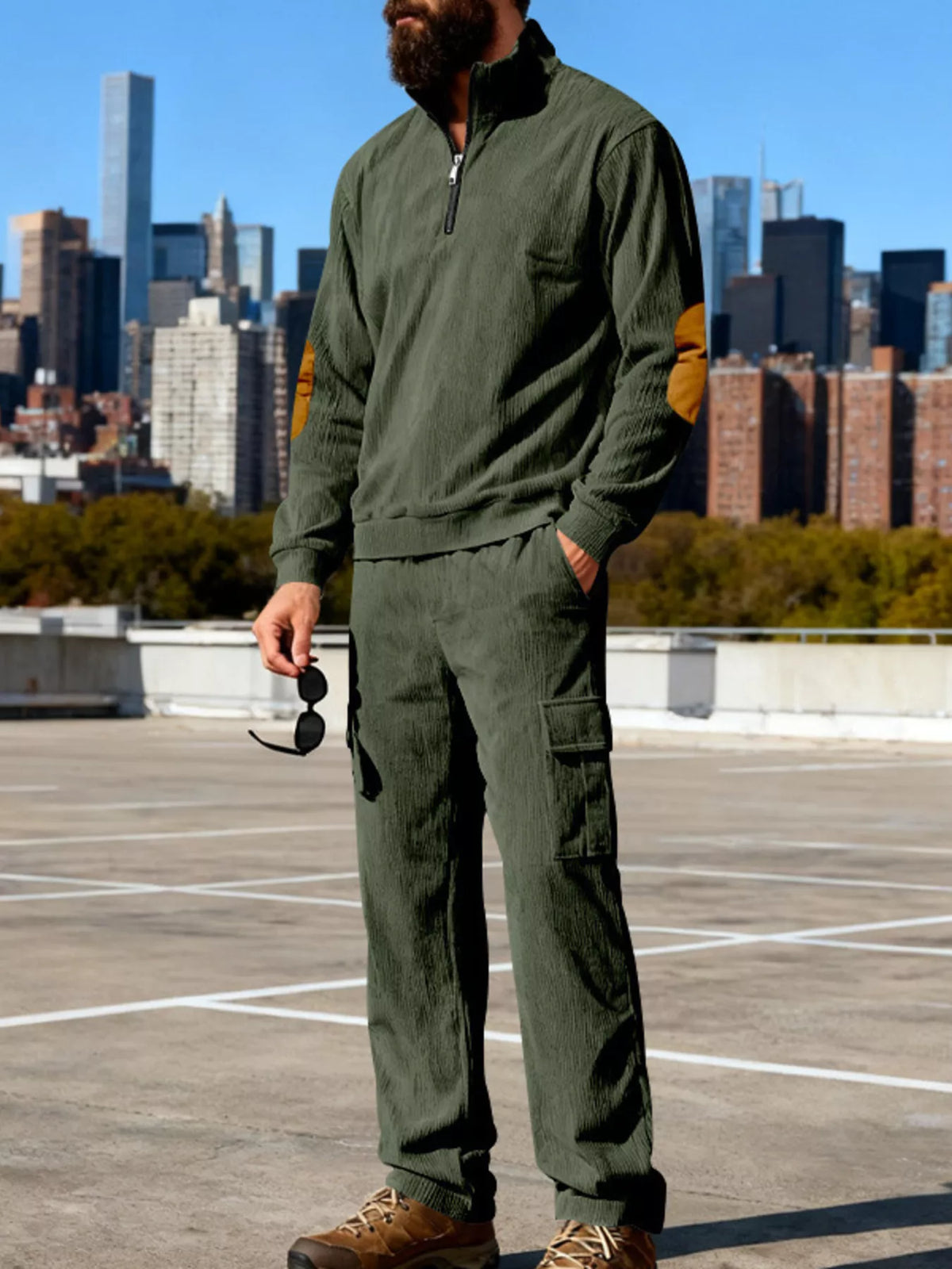 NEWYORKLISTED ATLAS MEN'S COLLECTION – Men's casual long-sleeve top and pants two-piece set, product image 2