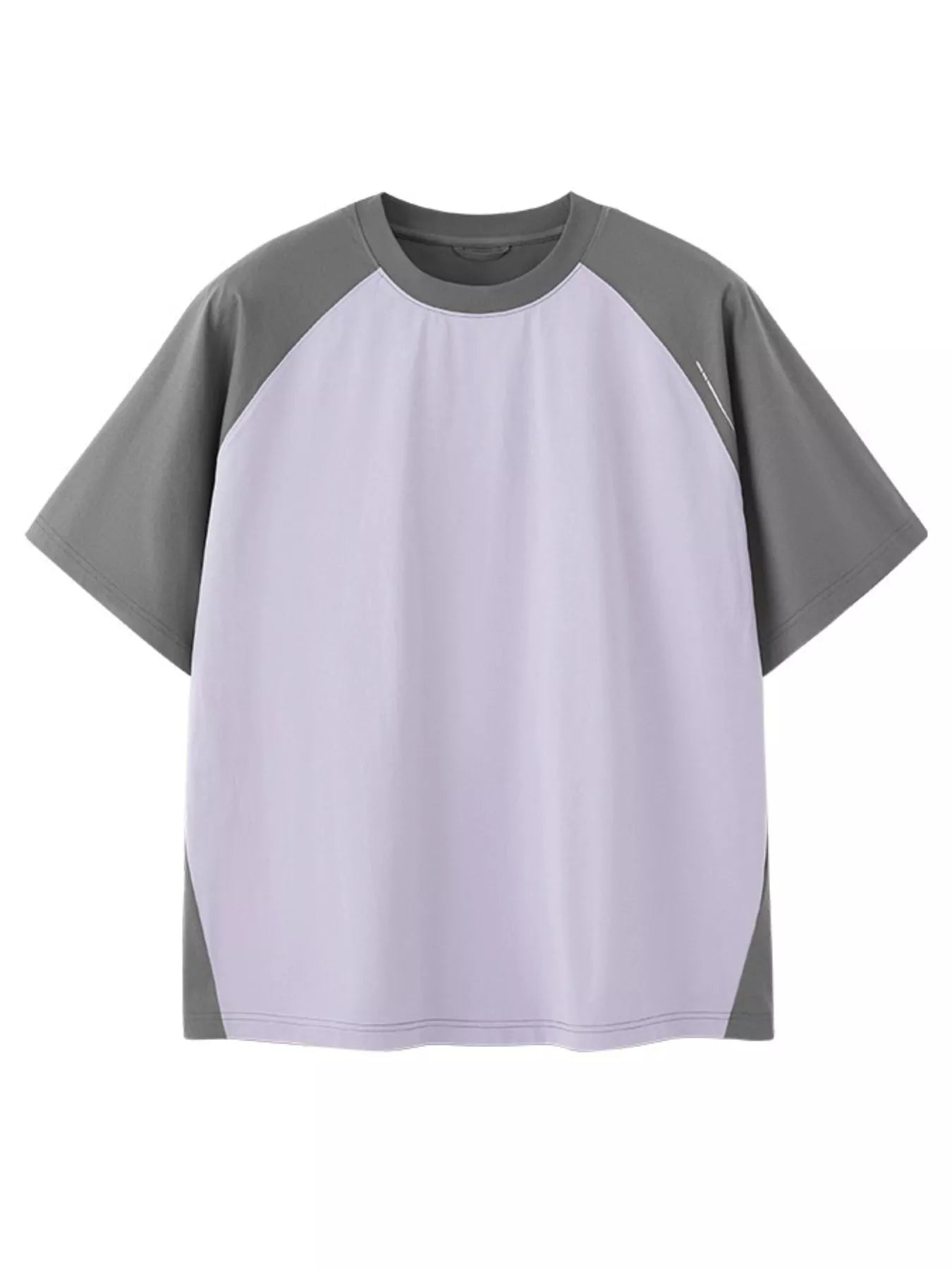 NEWYORKLISTED ATLAS MEN's COLLECTION: Gray and white baseball-style t-shirt on a white background