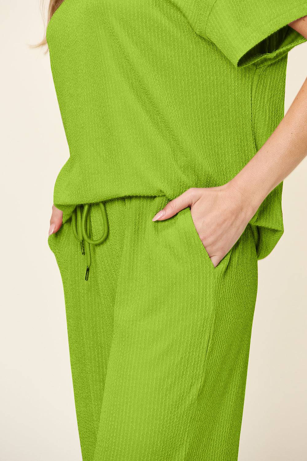 NYLD Short Sleeve T-Shirt and Wide Leg Pants - NEWYORKLISTED