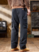 Durable cotton cargo pants for men, casual streetwear style: NEWYORKLISTED ATLAS MEN'S COLLECTION