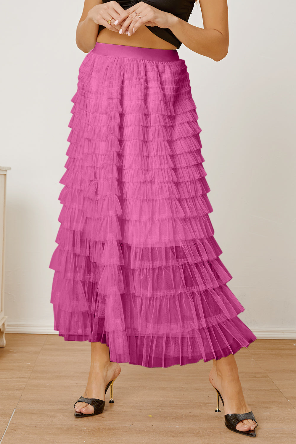 NEWYORKLISTED STYLE COLLECTION: Ruched High Waist Tiered Skirt - NEWYORKLISTED