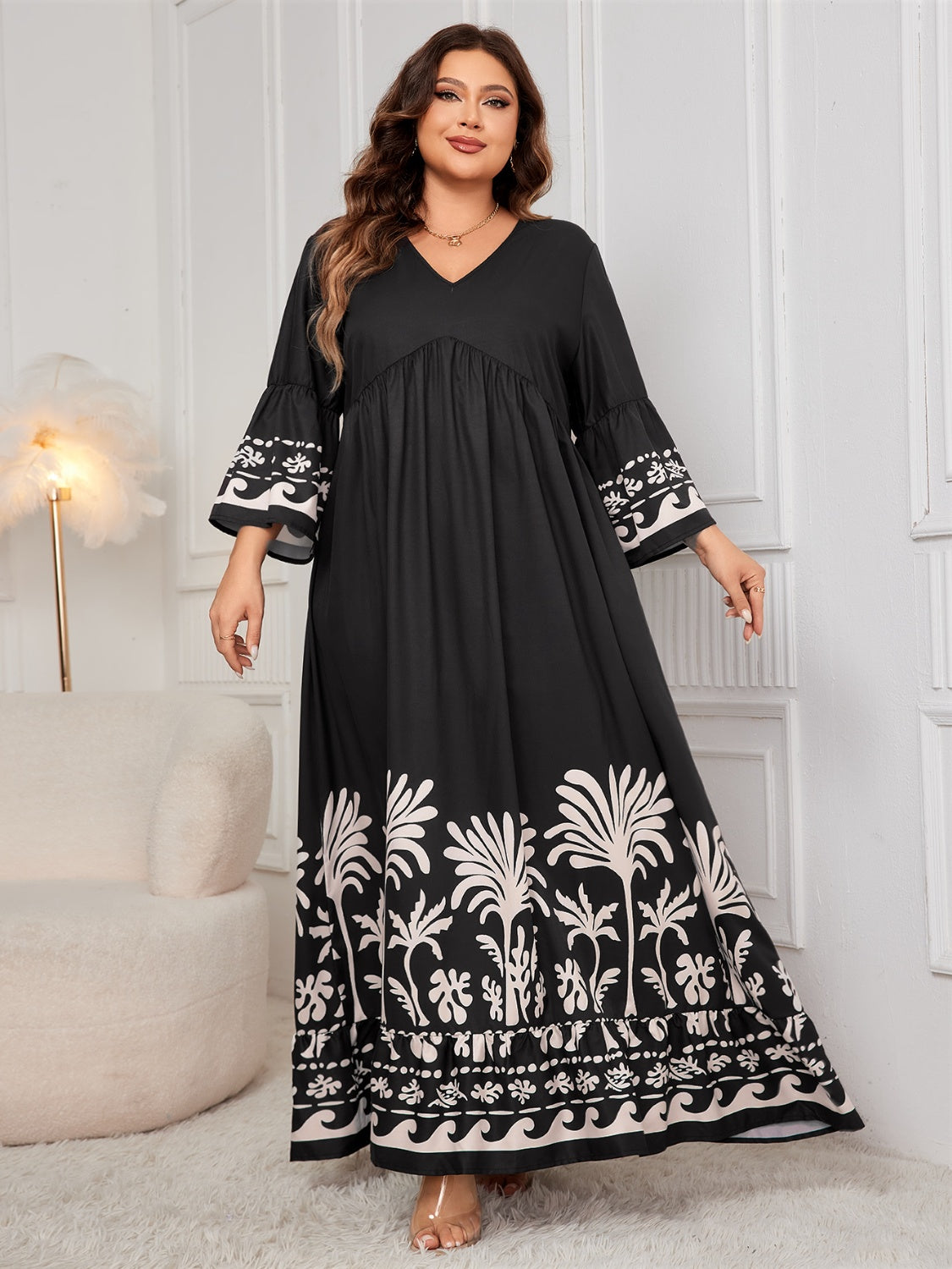 NEWYORKLISTED STYLE COLLECTION: Plus Size Long Sleeve Maxi Dress - NEWYORKLISTED