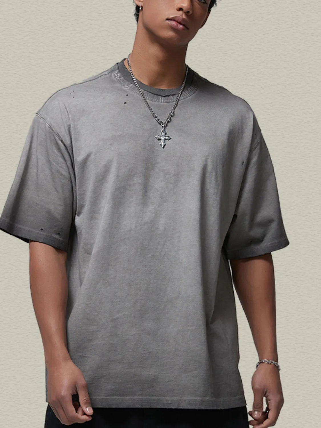 NEWYORKLISTED ATLAS MEN's Round Neck Half Sleeve T-Shirt