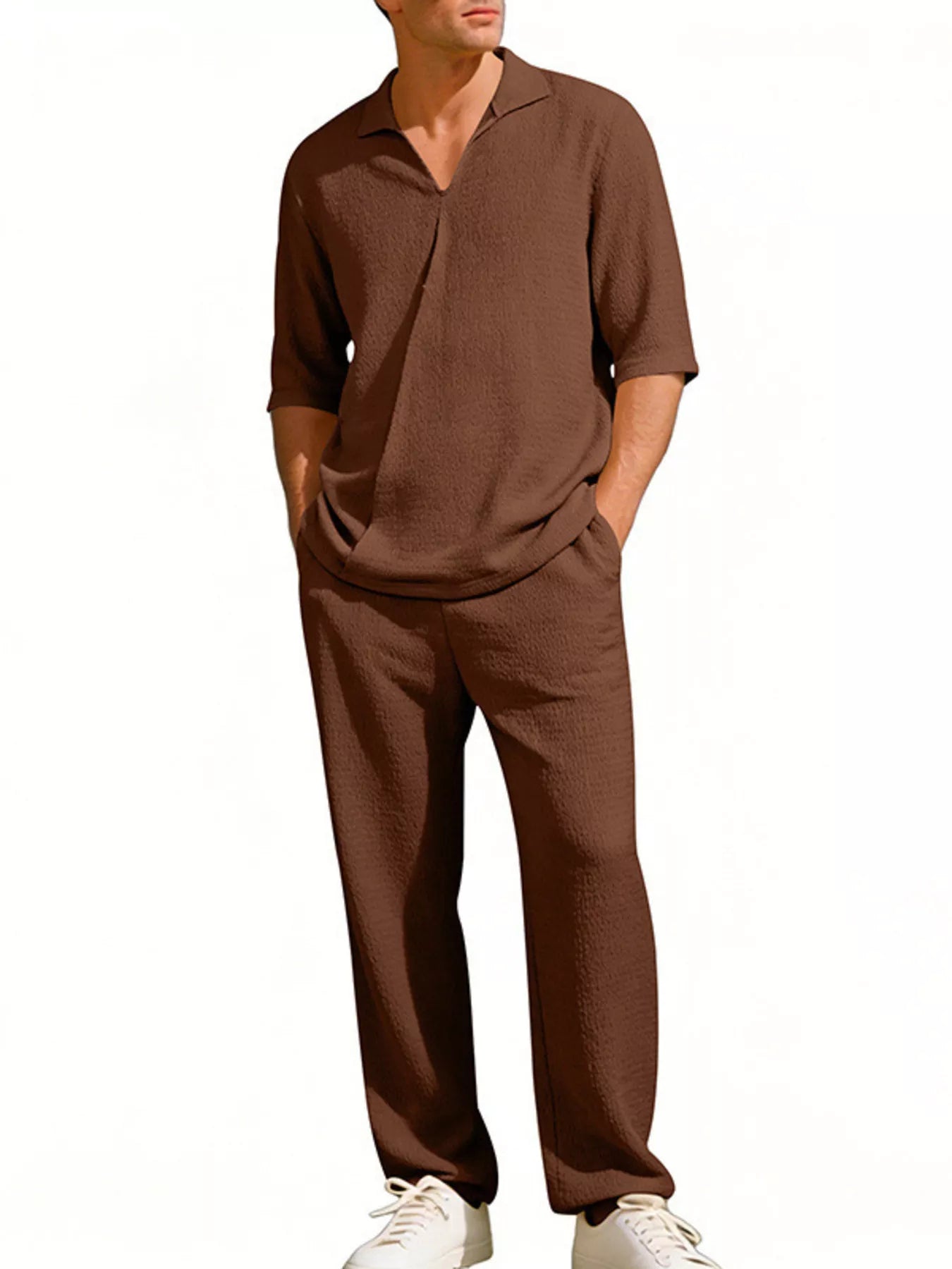 NEWYORKLISTED ATLAS MEN'S COLLECTION – Men's half-sleeve top and pants two-piece set, product image 9