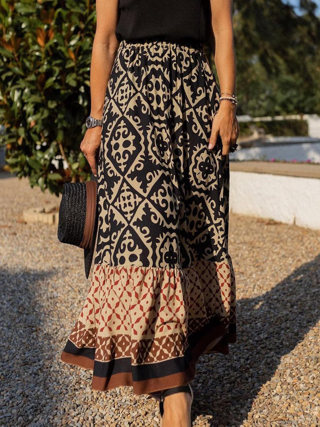 NEWYORKLISTED STYLE COLLECTION:  Maxi Print Skirt - NEWYORKLISTED