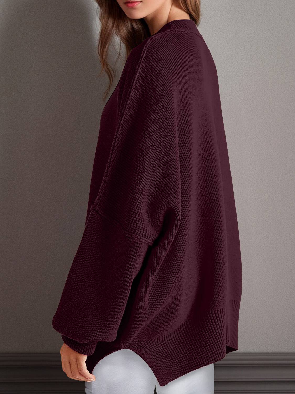 NEWYORKLISTED STYLE COLLECTION: Round Neck Long Sleeve Sweater - NEWYORKLISTED