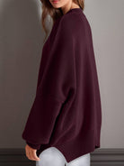 NEWYORKLISTED STYLE COLLECTION: Round Neck Long Sleeve Sweater - NEWYORKLISTED
