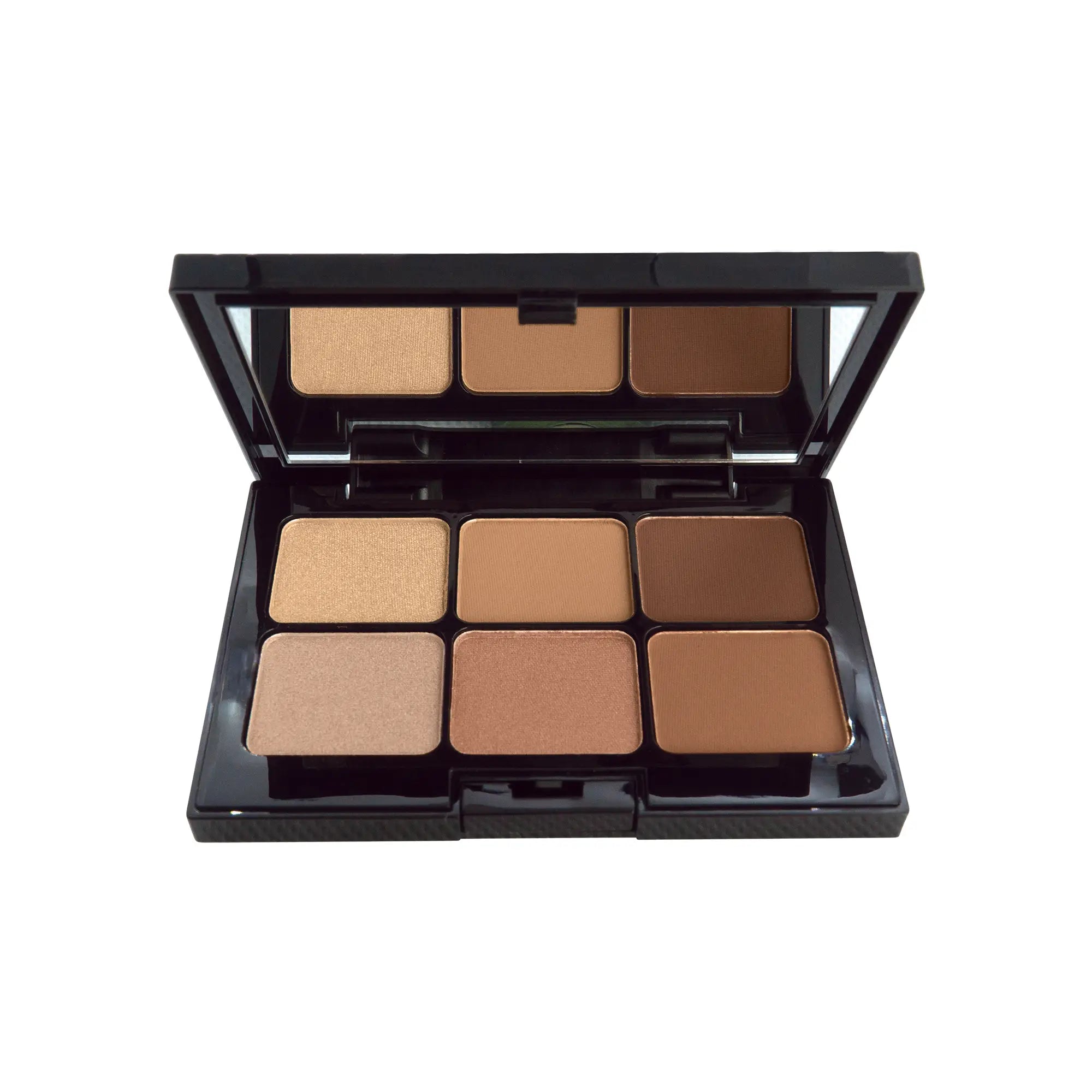 NEWYORKLISTED COSMETIC COLLECTION: Eyeshadow Palette - Caramel Kiss, Makeup palette with brown shades on a white background