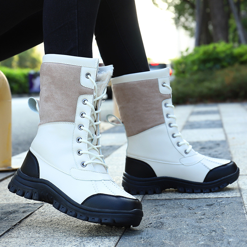 2021 Winter New Women's Leather Boots Martin Boots High Top Leather Shoes - NEWYORKLISTED