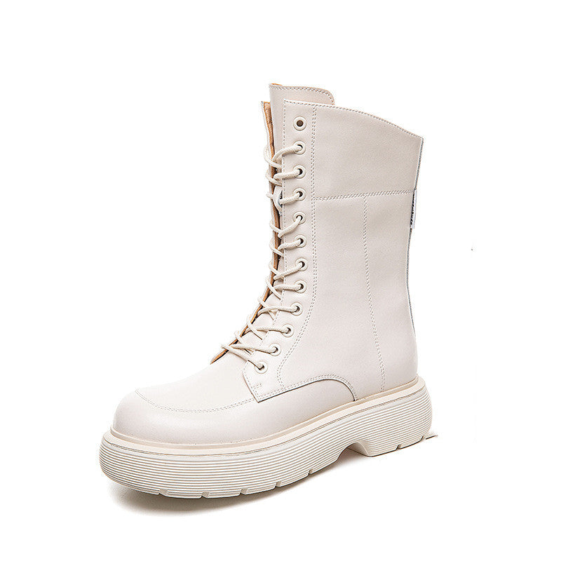 Martin Boots Women's Vintage Leather 2021 New Retro Thick-Soled Chunky Boots Women's Patent Leather Short Boots - NEWYORKLISTED