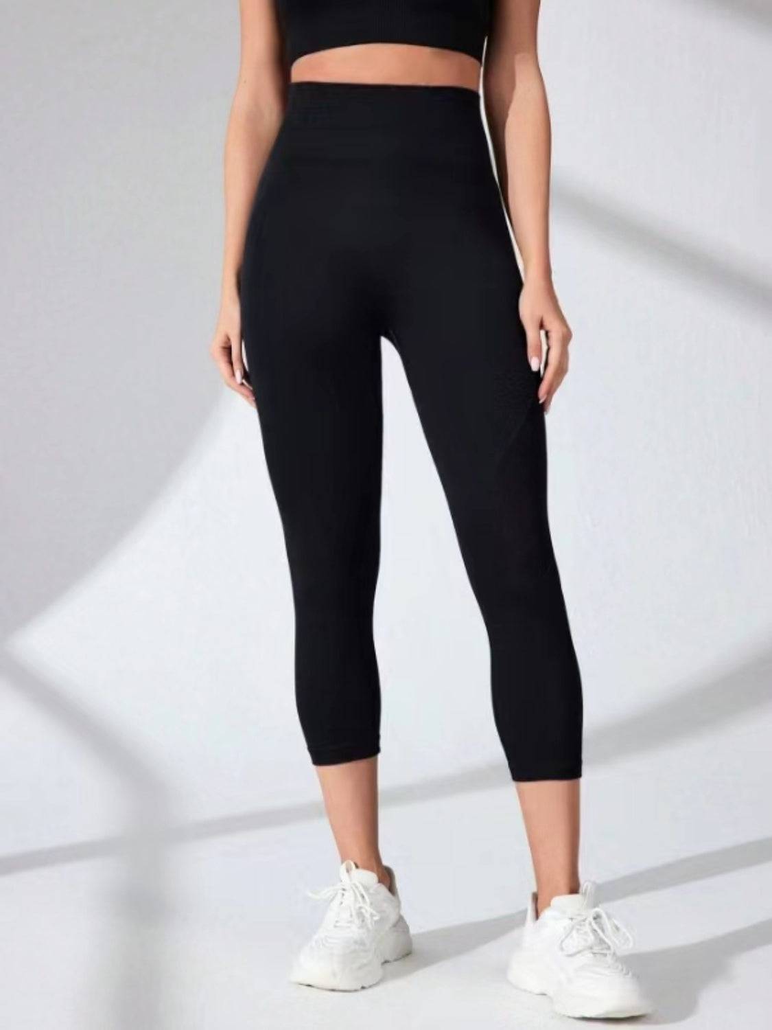 High Waist Cropped Active Leggings: NEWYORKLISTED STYLE COLLECTION - NEWYORKLISTED