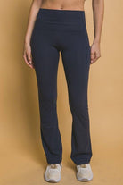 High Waist Flare Active Leggings with Side Pockets: NEWYORKLISTED STYLE COLLECTION - NEWYORKLISTED