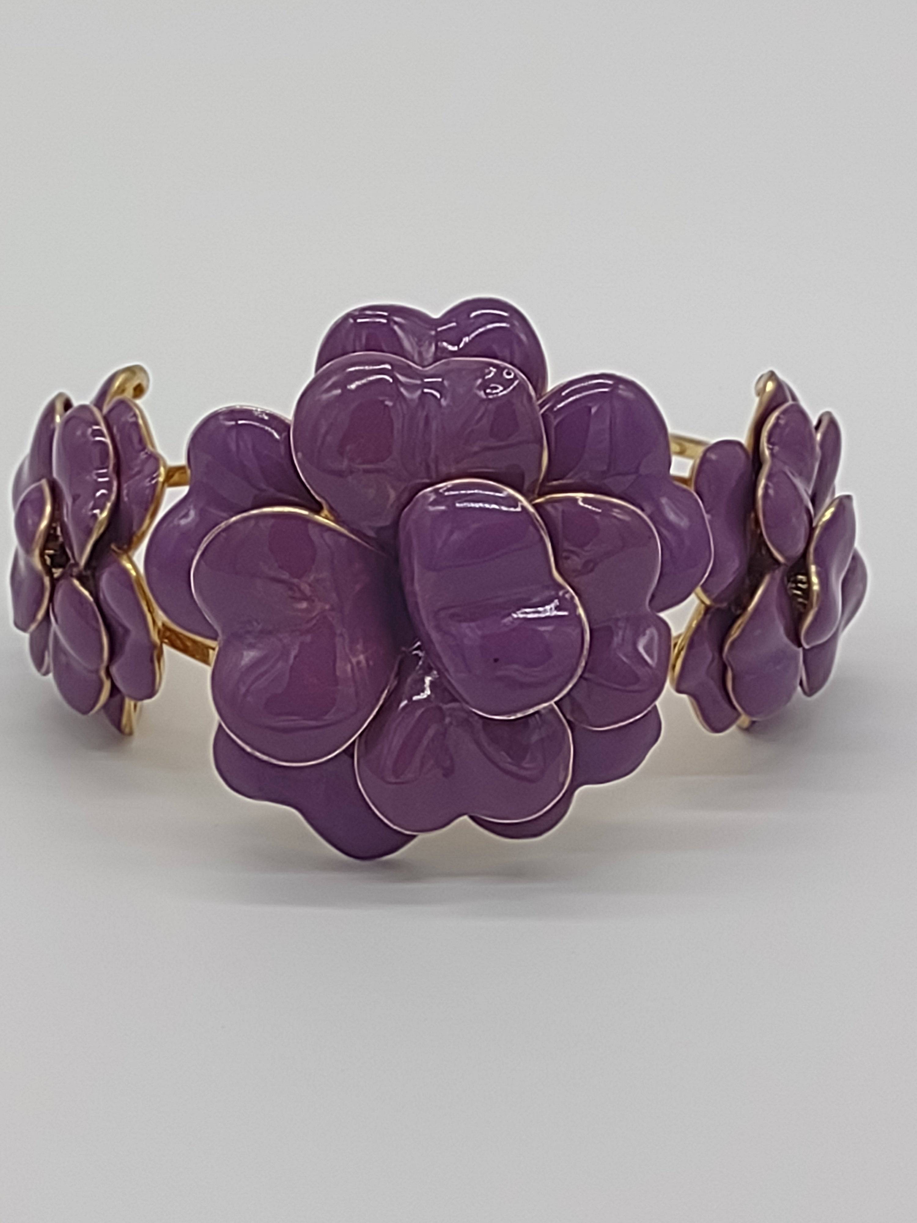 NEWYORKLISTED - Vintage Lavender Enamel Bracelet - NEWYORKLISTED