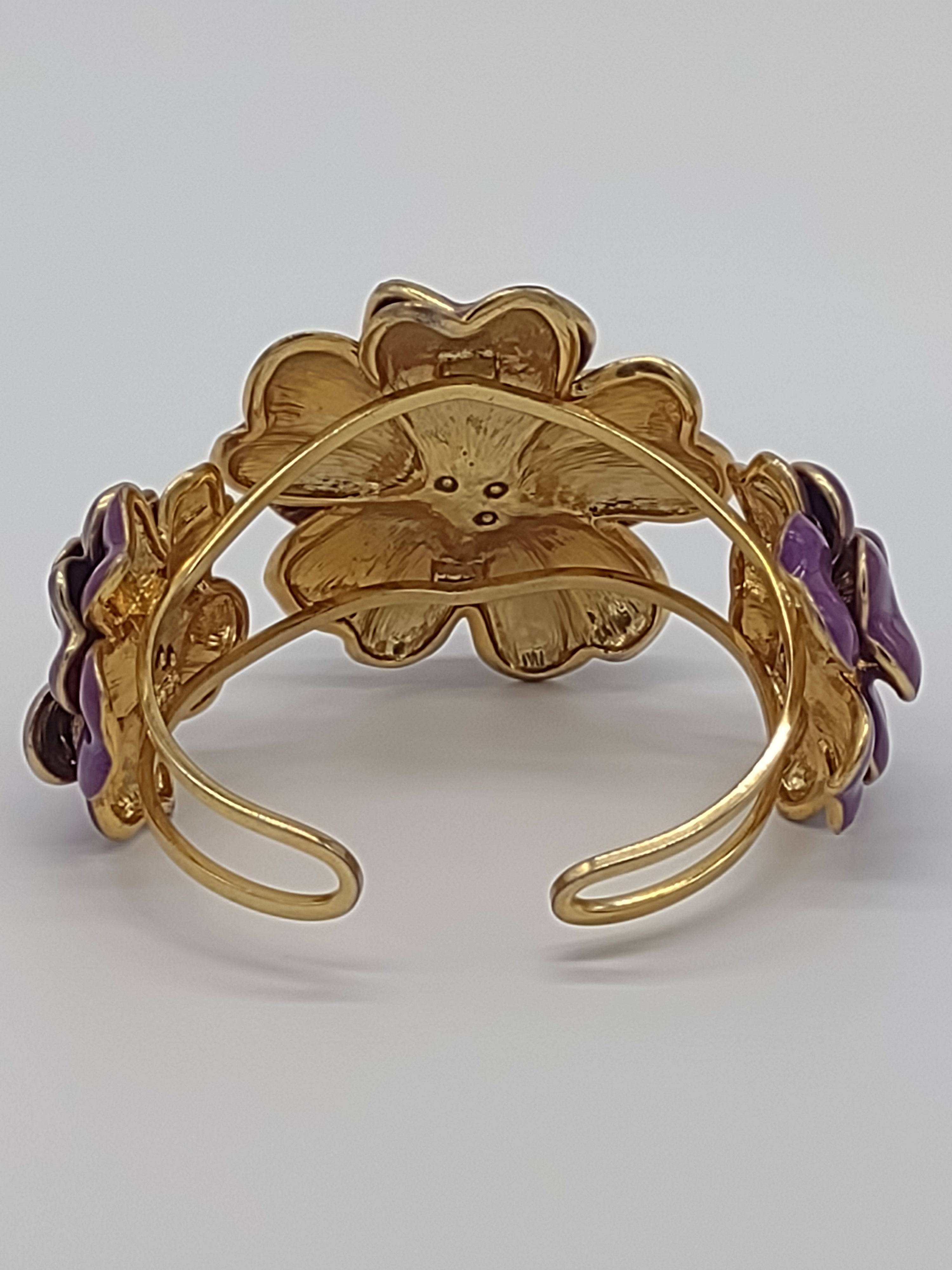 NEWYORKLISTED - Vintage Lavender Enamel Bracelet - NEWYORKLISTED