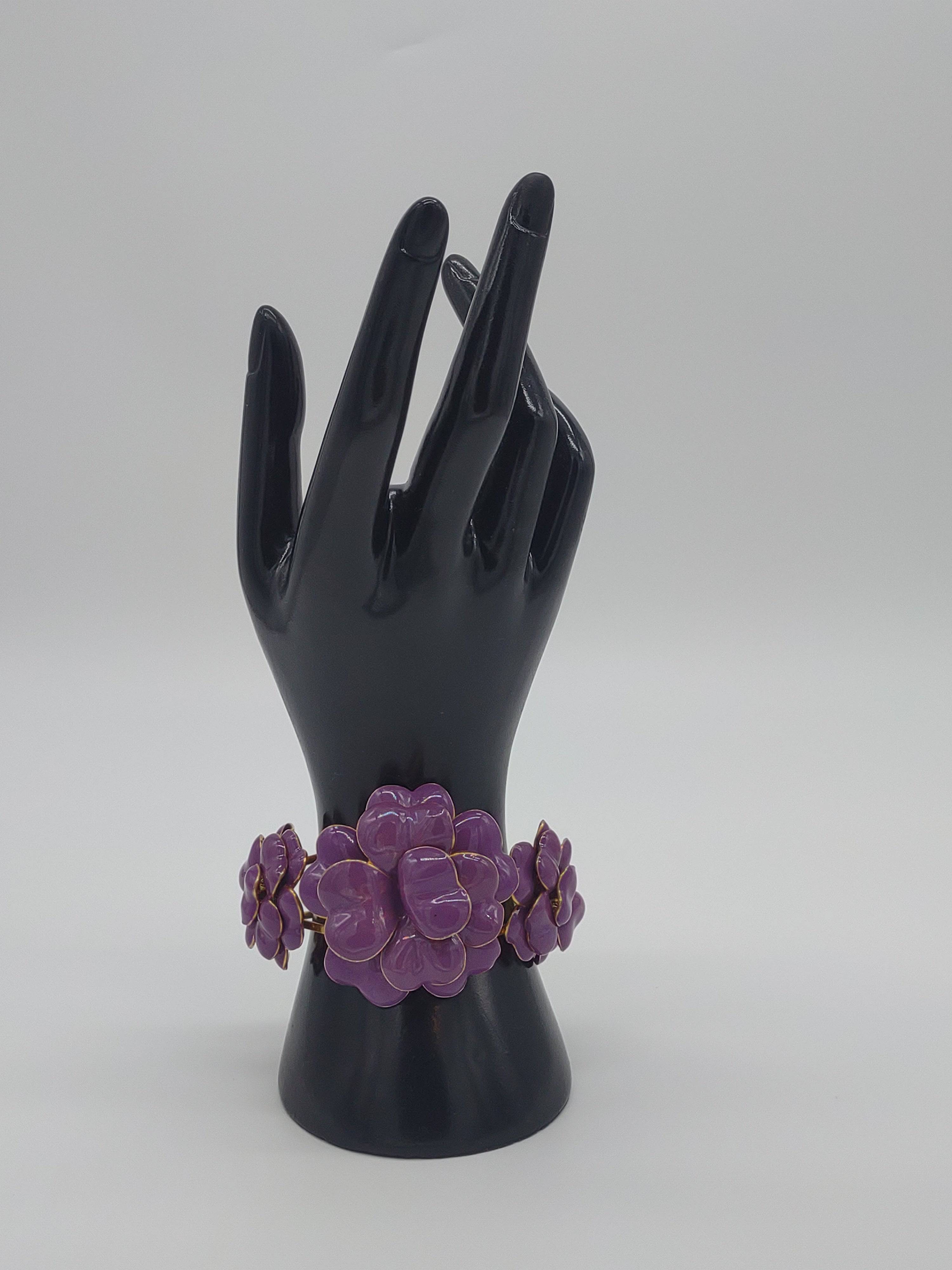 NEWYORKLISTED - Vintage Lavender Enamel Bracelet - NEWYORKLISTED