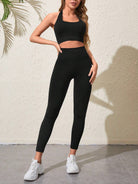 Halter Neck Top and Pants Active Set: NEWYORKLISTED STYLE COLLECTION - NEWYORKLISTED