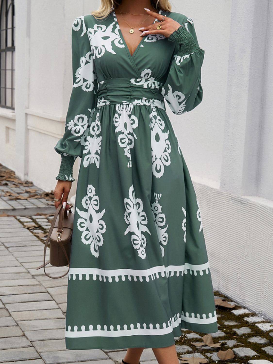 NEWYORKLISTED STYLE COLLECTION: Lantern Sleeve Midi Dress - NEWYORKLISTED