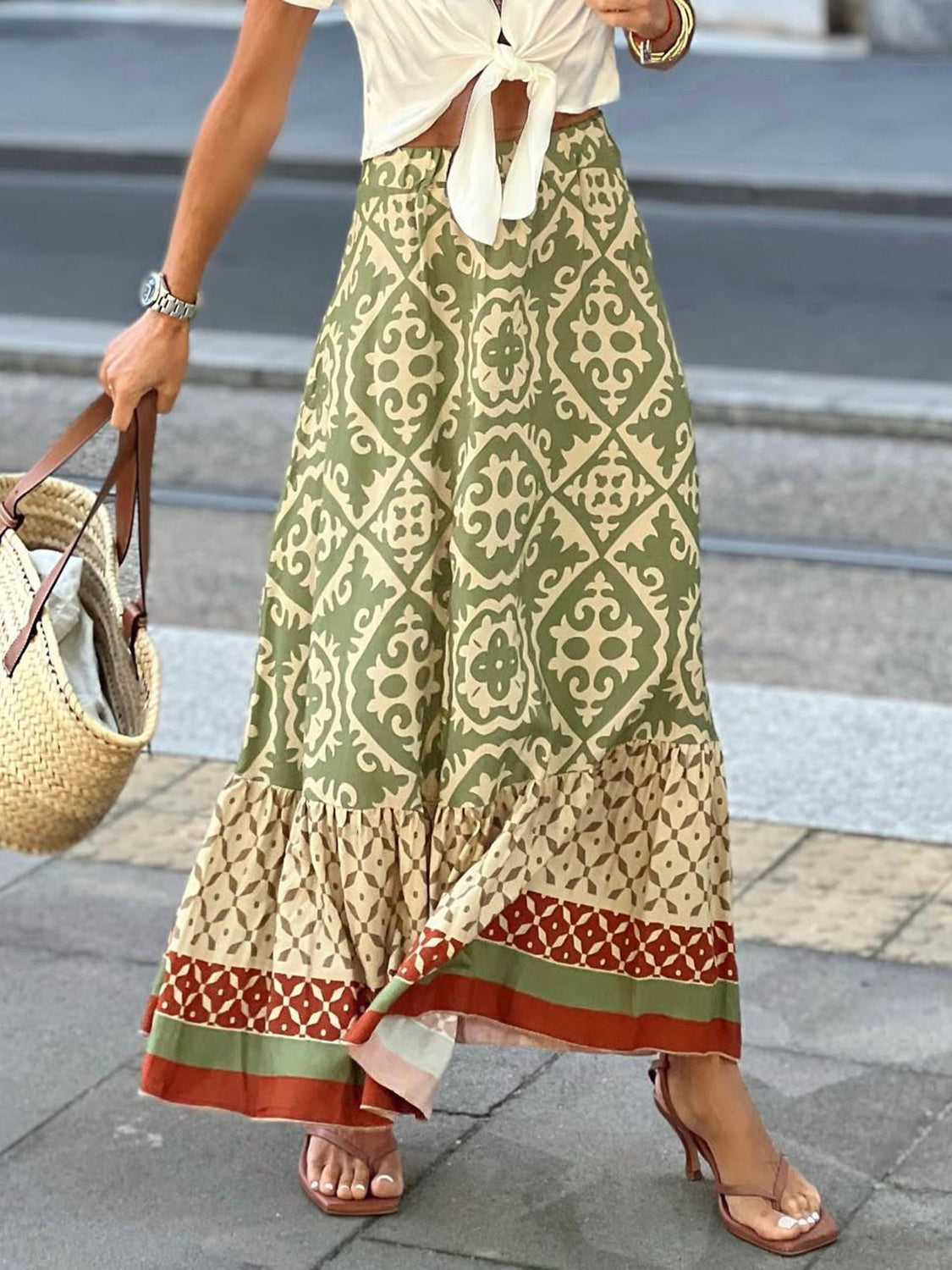 NEWYORKLISTED STYLE COLLECTION:  Maxi Print Skirt