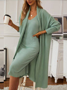 NEWYORKLISTED STYLE COLLECTION: Open Front Cardigan Sweater Dress Set - NEWYORKLISTED