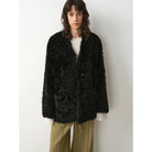 Castle Dusk Fashionable Casual V-Neck Italian Tuscan Sheepskin Coat - NEWYORKLISTED