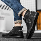 Winter New Chelsea Men's Boots Suede Ankle Boot British Style Leather Boots Men Fashion Boots Soft Sole Round Head Wedding Boots - NEWYORKLISTED