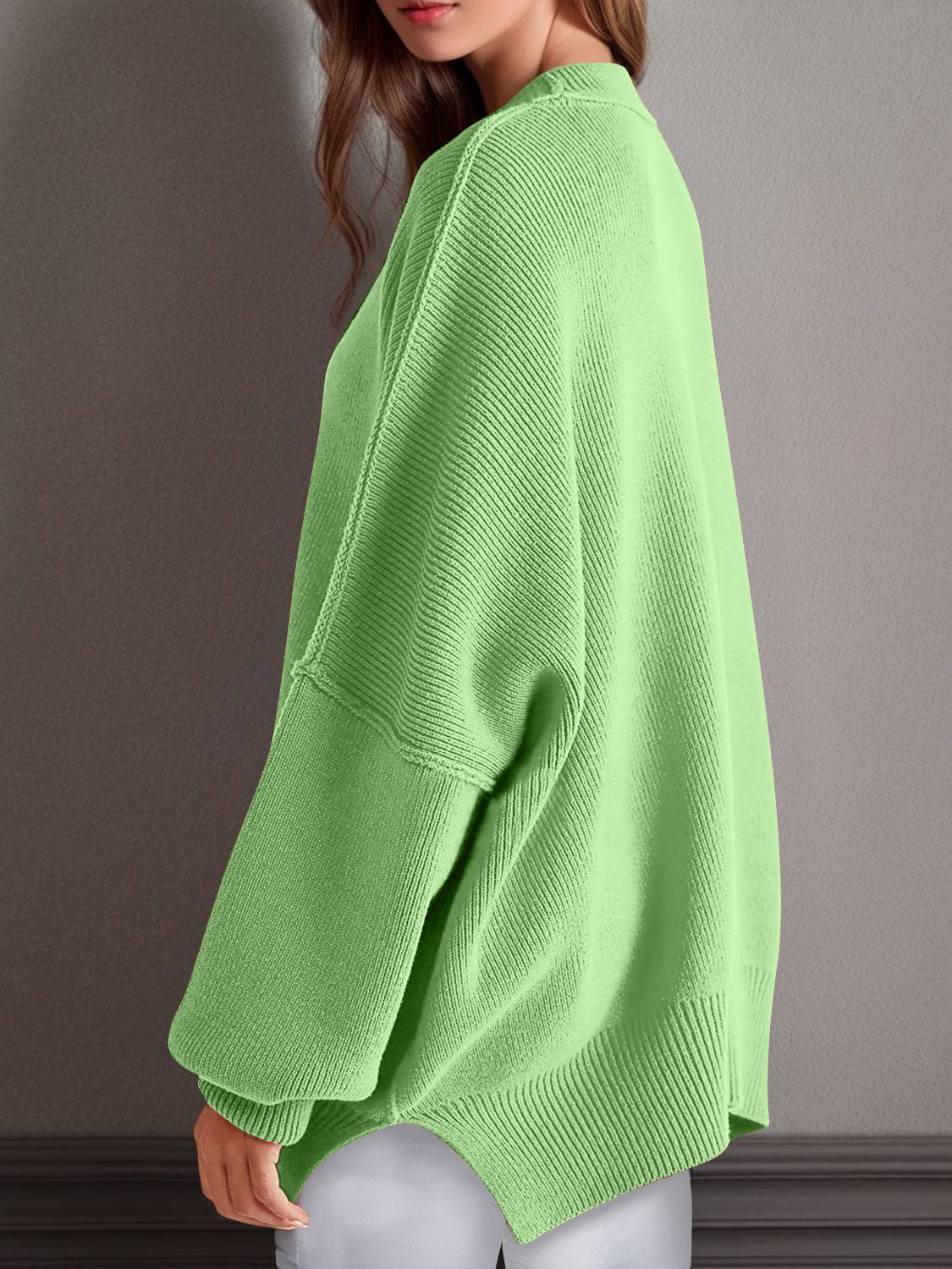 NEWYORKLISTED STYLE COLLECTION: Round Neck Long Sleeve Sweater - NEWYORKLISTED