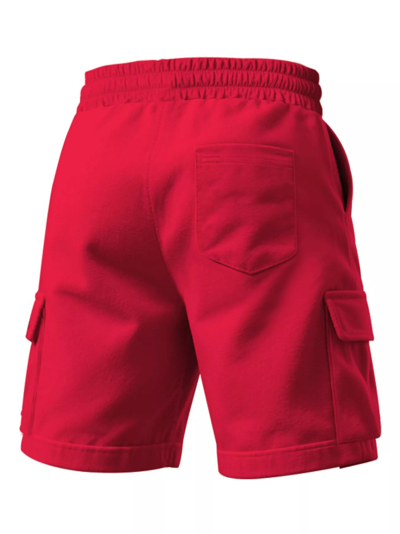 NEWYORKLISTED ATLAS MEN'S COLLECTION: Red cargo shorts on a white background