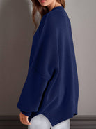 NEWYORKLISTED STYLE COLLECTION: Round Neck Long Sleeve Sweater - NEWYORKLISTED