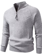 NEWYORKLISTED ATLAS MEN'S COLLECTION: Men's ribbed quarter-zip sweater, product view