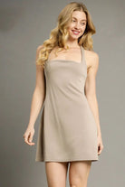NEWYORKLISTED STYLE COLLECTION: Crisscross Square Neck Active Dress