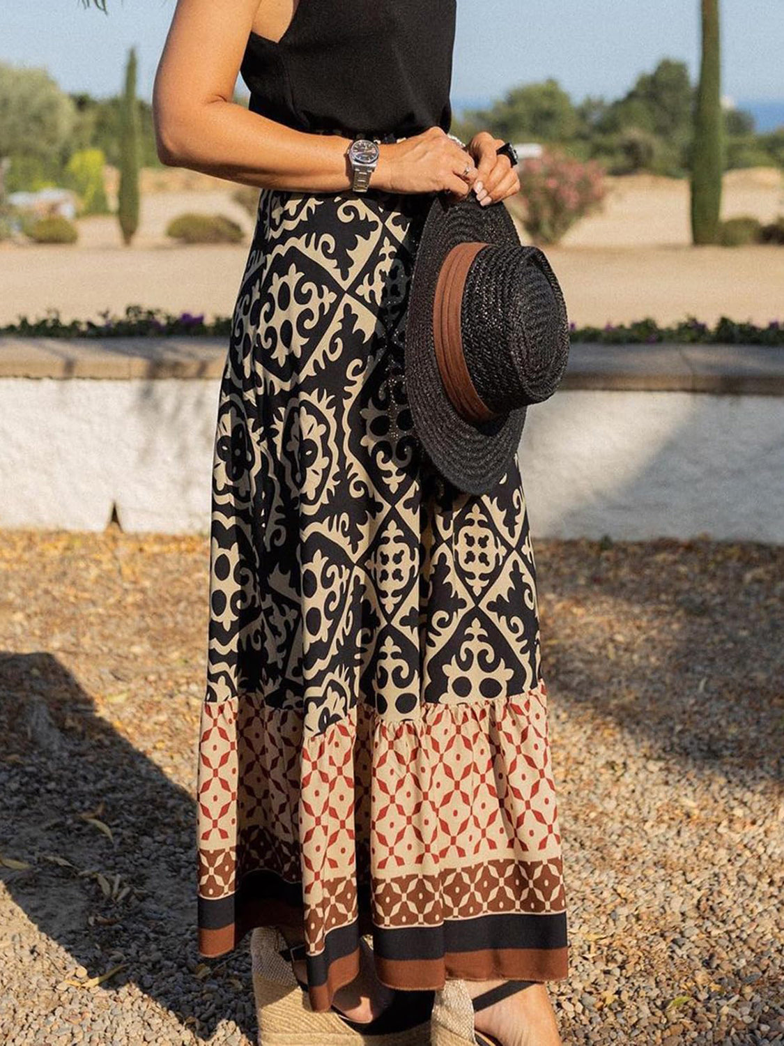 NEWYORKLISTED STYLE COLLECTION:  Maxi Print Skirt - NEWYORKLISTED