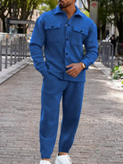 NEWYORKLISTED ATLAS MEN'S COLLECTION – Men's long-sleeve shirt and joggers two-piece set, product image 11