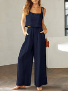NYLD: Square Neck Top and Wide Leg Pants Set - NEWYORKLISTED