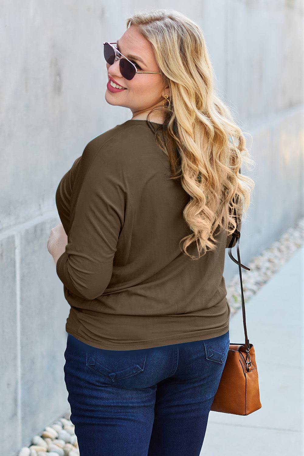 NYLD PARTNER Round Neck Billow Sleeve Top - NEWYORKLISTED