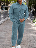 NEWYORKLISTED ATLAS MEN'S COLLECTION – Men's long-sleeve shirt and joggers two-piece set, product image 3