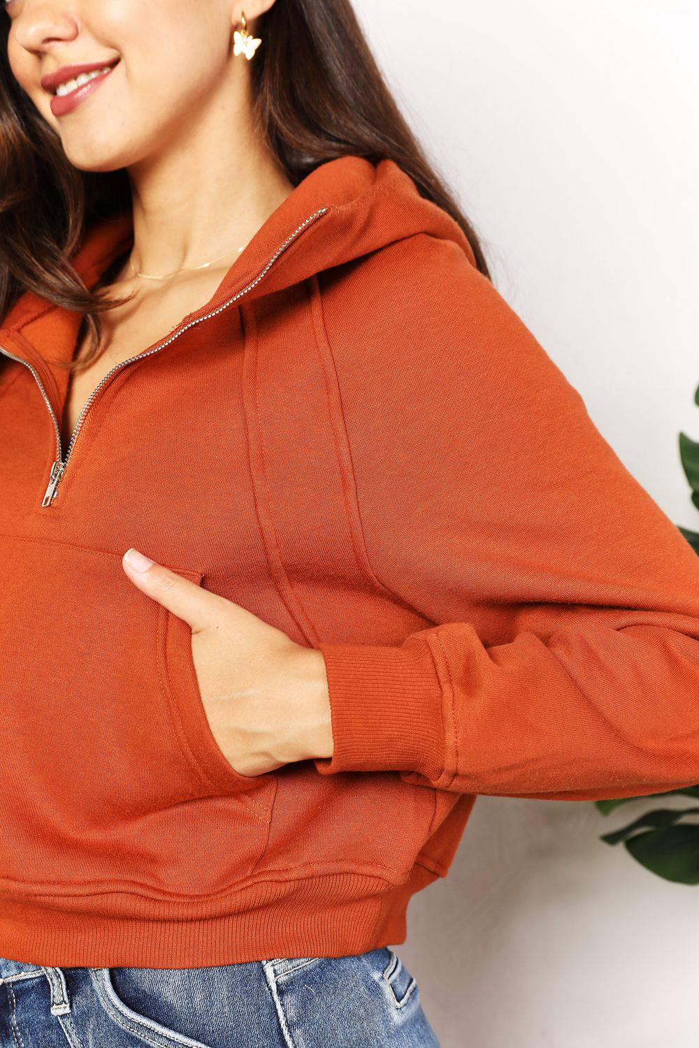 NEWYORKLISTED Style Collection: Half-Zip Long Sleeve Hoodie - NEWYORKLISTED