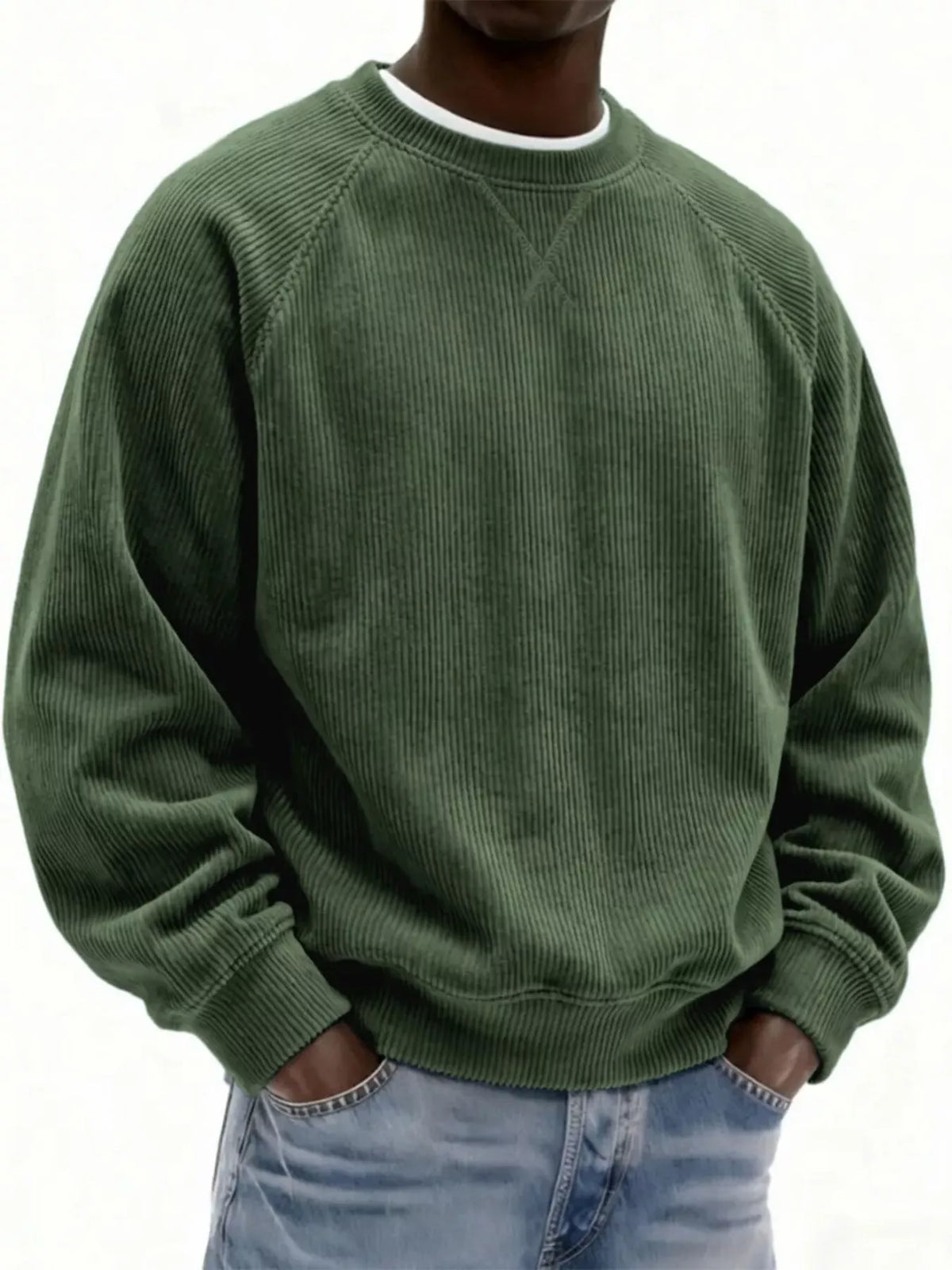 NEWYORKLISTED ATLAS MEN'S COLLECTION – Men's corduroy crew-neck sweatshirt, product image 8