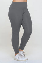 NEWYORKLISTED ACTIVEWEAR Gray leggings worn by a person on a white background