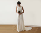Sleeveless  Backless Lace Dress   With Train #1180 - NEWYORKLISTED
