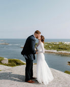 Ivory Off Shoulder Wrap Long Sleeves ,Mermaid Wedding Dress #1280 - NEWYORKLISTED