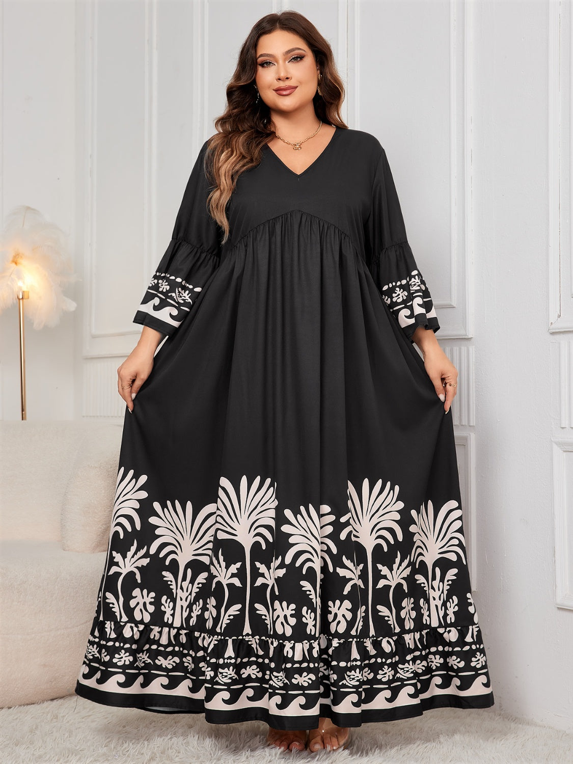 NEWYORKLISTED STYLE COLLECTION: Plus Size Long Sleeve Maxi Dress - NEWYORKLISTED