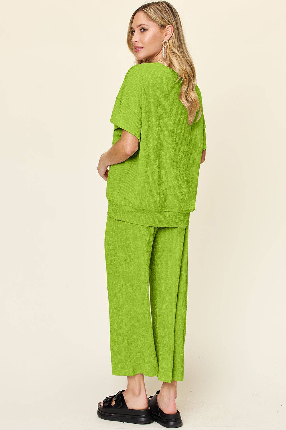NYLD Short Sleeve T-Shirt and Wide Leg Pants - NEWYORKLISTED