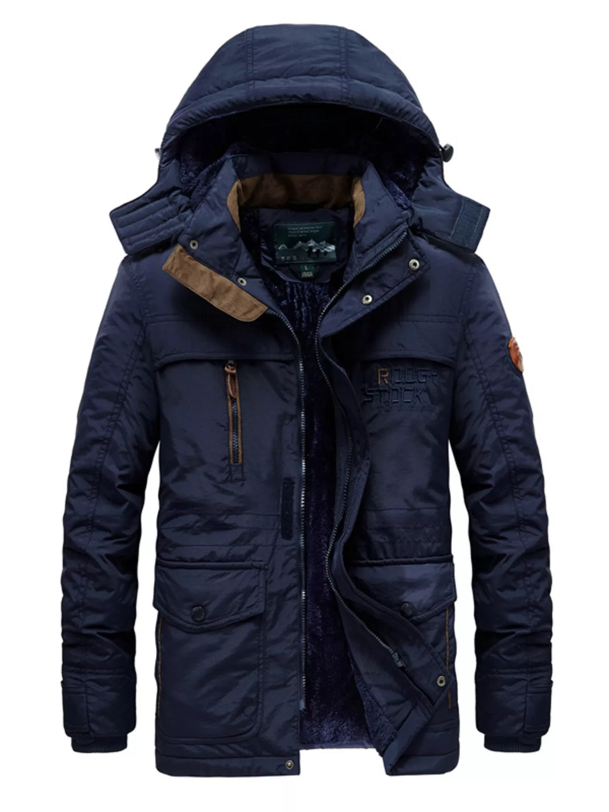 NEWYORKLISTED ATLAS MEN'S COLLECTION – Men's zip-up hooded parka coat, product image 5